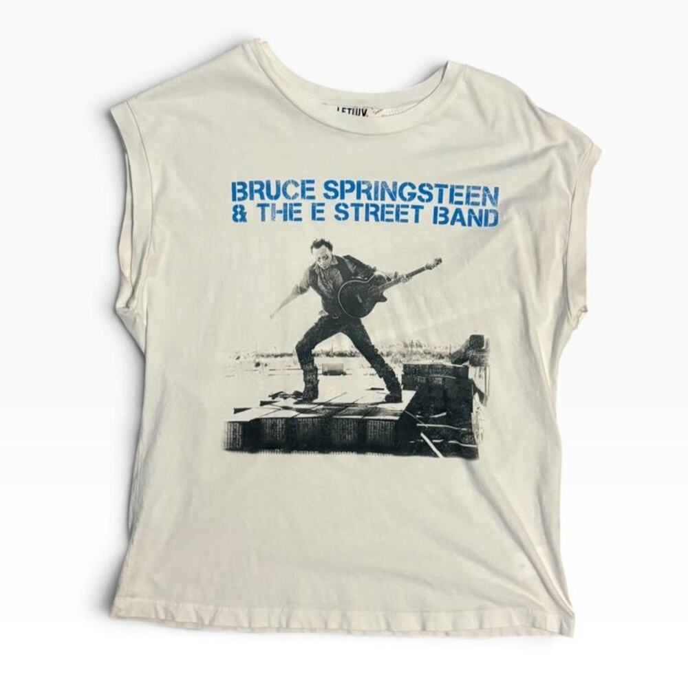 Anthropologie Letluv Bruce Springsteen & The E Street Band Graphic Muscle Tee